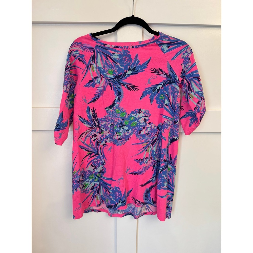 Lilly Pulitzer Surfcrest Dress in the Tiki Pink Out On A Limb print size 12-14